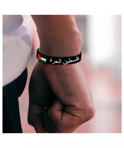 1/10/20 Pcs Palestine Flag Bracelet,Silicone Palestine Flag Bracelet,Free Palestine Bracelet,Save Gaza Palestine Flag WristBa...