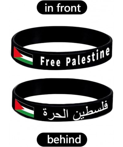 1/10/20 Pcs Palestine Flag Bracelet,Silicone Palestine Flag Bracelet,Free Palestine Bracelet,Save Gaza Palestine Flag WristBa...