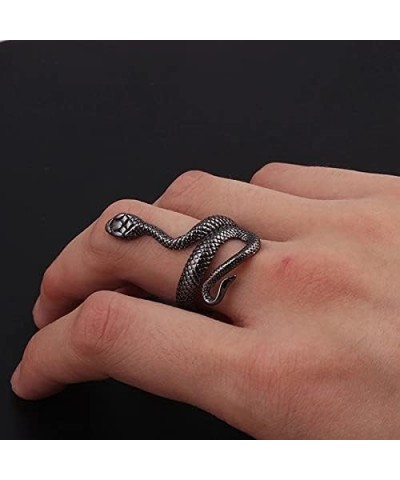 Snake Ring Silver Snake Rings for Women Phoenix Ring Adjustable Vintage Rings Punk Goth Rings Gold Snake Silver Ring Set Snak...