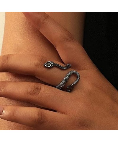 Snake Ring Silver Snake Rings for Women Phoenix Ring Adjustable Vintage Rings Punk Goth Rings Gold Snake Silver Ring Set Snak...