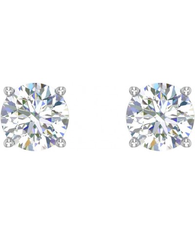 3/8 to 3/4 Carat 4-Prong Set Diamond Stud Earrings in 14K Gold or in Platinum White Gold 0.5 carats $104.55 Earrings