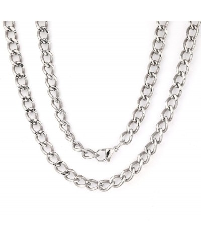 6mm Pure Titanium Cuban Link Chain Necklace for Men Women, Lightweight Solid Titanium Hip Hop Necklaces 20" inch Cuban Chain ...