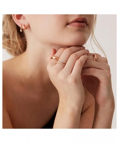 14K Gold Plated X Ring Simulated Diamond CZ Criss Cross Ring for Women 6 Rose Gold $15.37 Rings