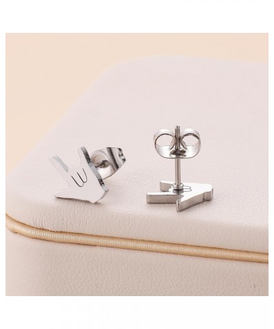 I Love You Hand Sign Language Symbol Stud Earrings for Women silver $7.40 Earrings