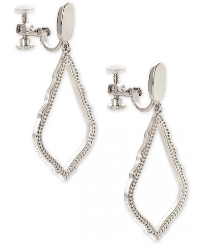 Sophia Clip On Drop Earrings, Fashion Jewelry for Women RHODIUM METAL $28.03 Earrings