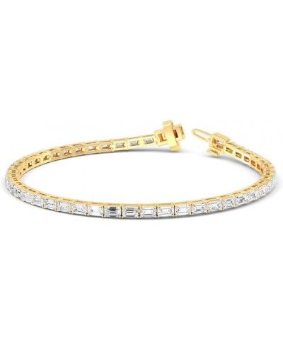 1-20 Carat (ctw) White Gold Emerald Cut LAB GROWN Diamond Bracelets (Color E-F Clarity VS2-SI1) Yellow Gold 8.0 carats $1.00 ...