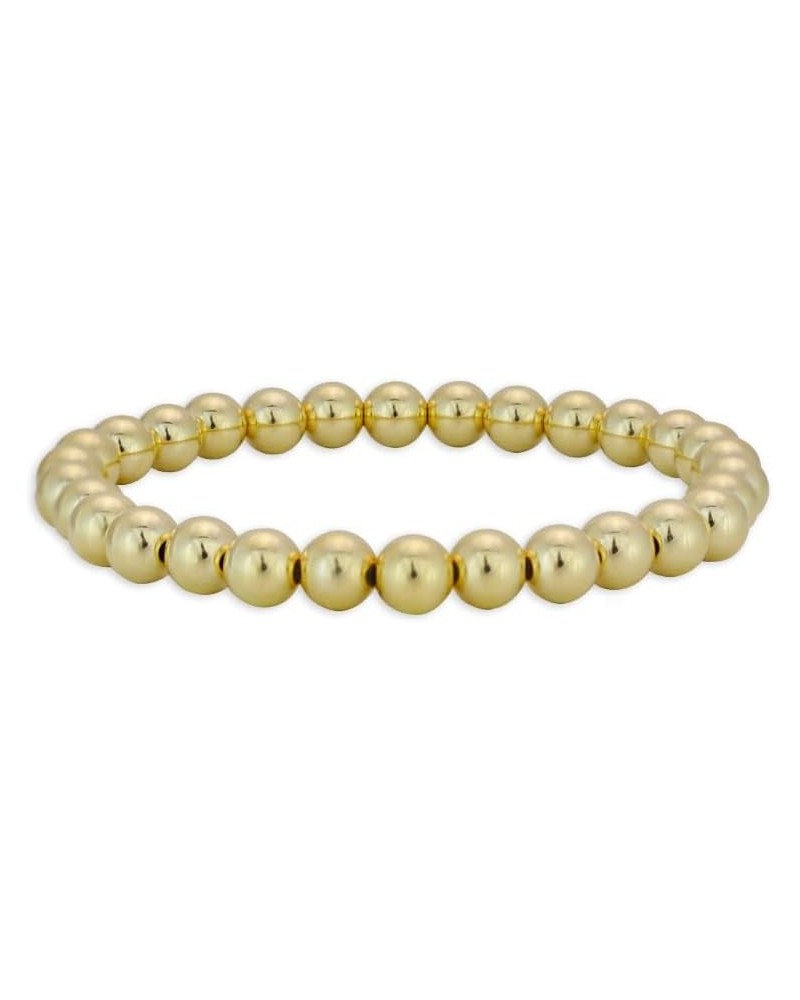 Anela 14K Gold Filled Stretchy Bead Bracelet 6mm, Tarnish Free Jewelry, Perfect Layering Bracelet 6.0 Inches $28.49 Bracelets