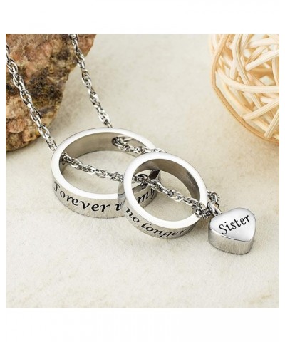 Urn Necklace for Ashes No Longer by My Side, Forever in My Heart Carved Locket Cremated Ashes Necklace Sister $11.79 Necklaces