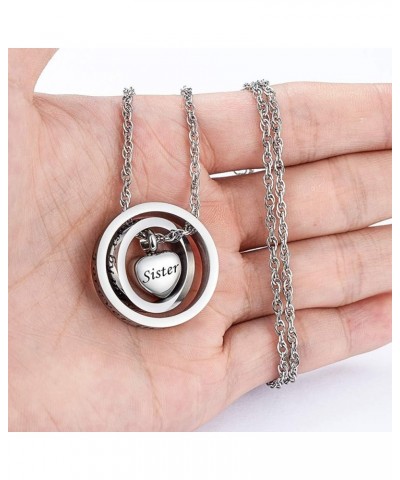 Urn Necklace for Ashes No Longer by My Side, Forever in My Heart Carved Locket Cremated Ashes Necklace Sister $11.79 Necklaces