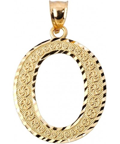 Personalized 14k Yellow Gold Initial Letters A-Z Charm Pendant 1.25 Inches O $134.39 Pendants