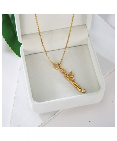 Heart Shaped Arrow Y Necklace with Name 18 + 2 in Made of PVD Gold Plated Stainless Steel Sydney Stainless Steel $8.26 Necklaces