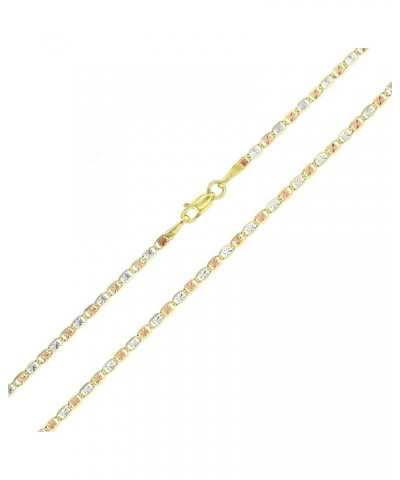 Solid 14K Gold Tricolor 2mm-8mm Diamond Cut Star Italian or Heart Italian Love Chain Necklace 7.0 Inches 1.85mm- Star $37.95 ...