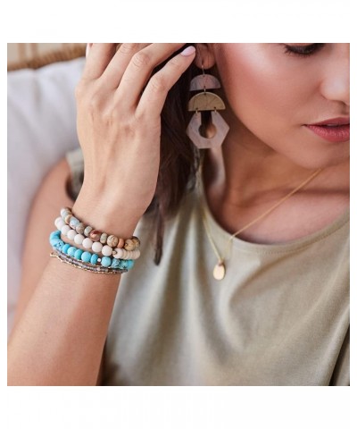 Stone Stacking Bracelet - Aqua Terra $10.50 Bracelets