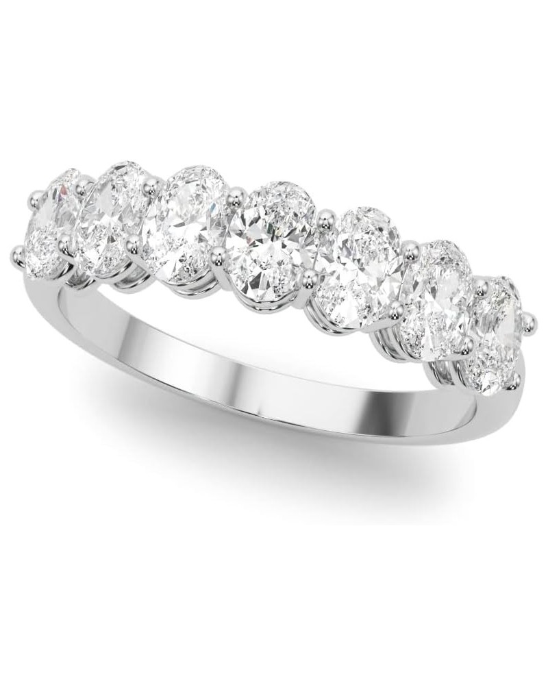 1 Carat & 2 Carat Oval Lab Grown 14K Diamond Seven Stone Anniversary Band for Women (F-G/VS-SI) 5 1 Carat White Gold $391.14 ...