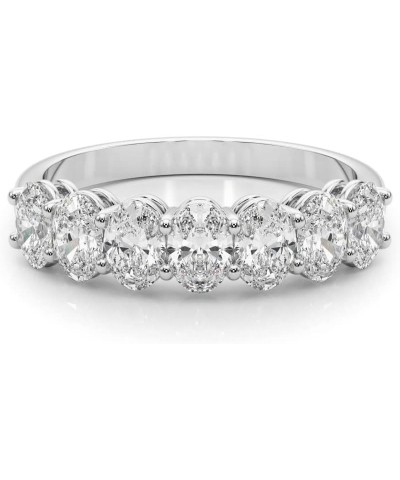 1 Carat & 2 Carat Oval Lab Grown 14K Diamond Seven Stone Anniversary Band for Women (F-G/VS-SI) 5 1 Carat White Gold $391.14 ...