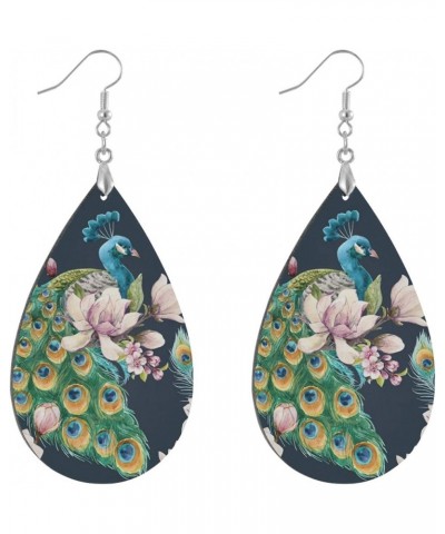 Fun Dangle Earrings for Women Drop Ear Rings, Leaf Style Peacock/Drop Shape 3.6 Inches $7.64 Earrings