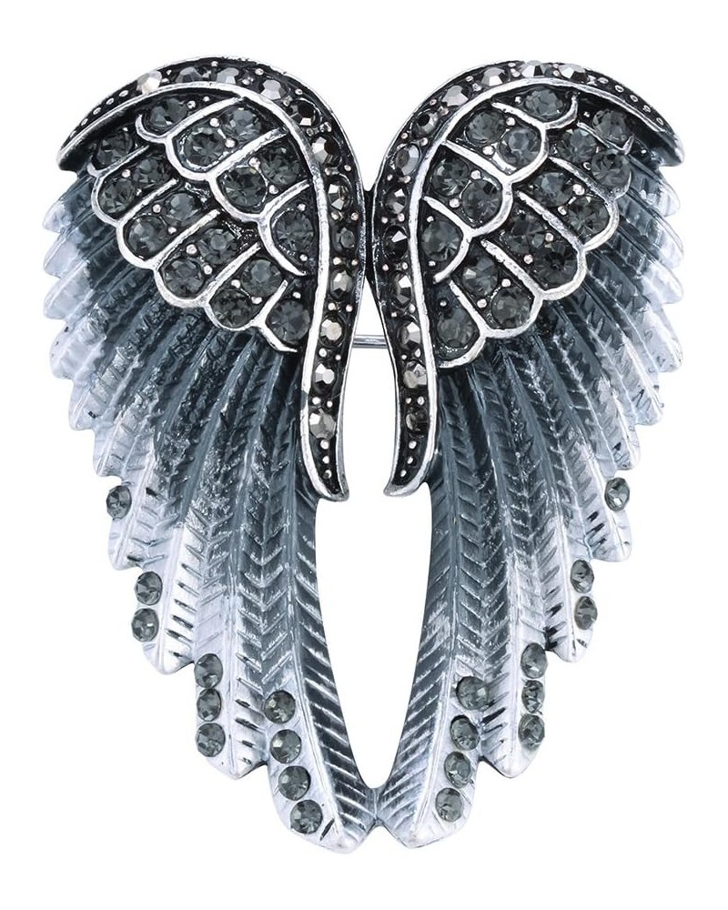 Women's Guardian Angel Wing Brooch Pins & Pendants 2 in 1 - Scarf Holders - 2 x 1 inch - for Blouse Jacket Coat Scarf Shawl H...