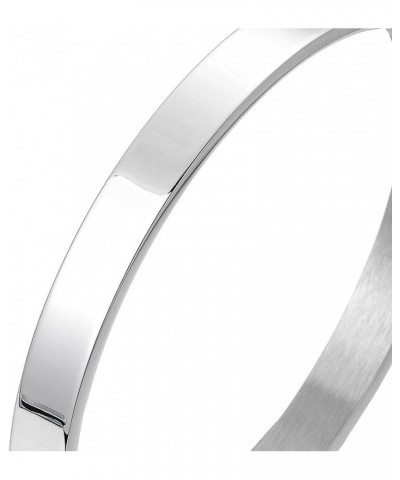 Classic Stainless Steel Bangle Bracelet for Men for Women F-Metal Color: Silver-02 $8.61 Bracelets