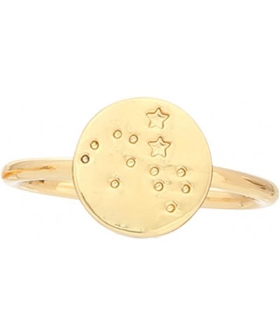 Zodiac Sign Ring Gift Constellation Gifts for Women and Teen Girls, 14K Gold-Dipped Star Sign Ring, One Size Virgo $11.26 Rings