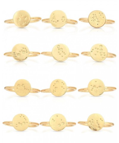 Zodiac Sign Ring Gift Constellation Gifts for Women and Teen Girls, 14K Gold-Dipped Star Sign Ring, One Size Virgo $11.26 Rings