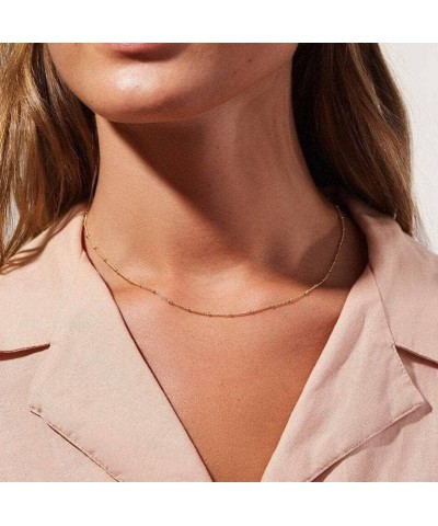 Dainty Gold Layered Choker Necklace Set for Women BFF Friendship Necklace 18K Gold Plated Y Pendant Chain Necklace Multilayer...