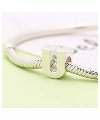 925 Sterling Silver Letter Initial A-Z Alphabet Charm Bead Fits Pandora Charms Bracelet,Necklace Jewelry Gift for Valentine's...