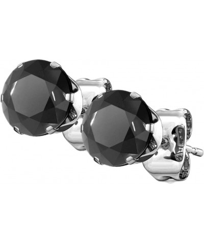 Pair of 316L Surgical Stainless Steel Stud Earring with Round Clear or Black CZ Size: 0.6mm, Ball Size: 6mm, Black $8.09 Earr...