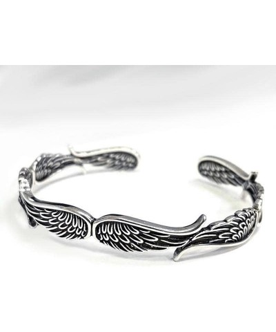 Angel Wings Vintage Style Silver Bracelet Layering Angel Wings Bracelet Adjustable Inspirational Guardian Angel Bangle Bracel...