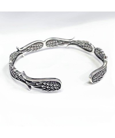 Angel Wings Vintage Style Silver Bracelet Layering Angel Wings Bracelet Adjustable Inspirational Guardian Angel Bangle Bracel...