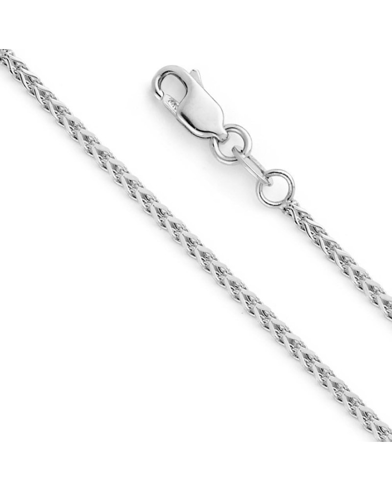 14k REAL Yellow OR White Gold 1.5mm Hollow Square Franco Chain Necklace with Lobster Claw Clasp White Gold 22 Inches $68.60 N...