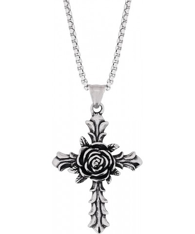 Gothic Cross Necklace, Stainless Steel Cross Pendant, Gothic Necklace, Goth Necklace, Halloween Necklace, Christmas New Year ...