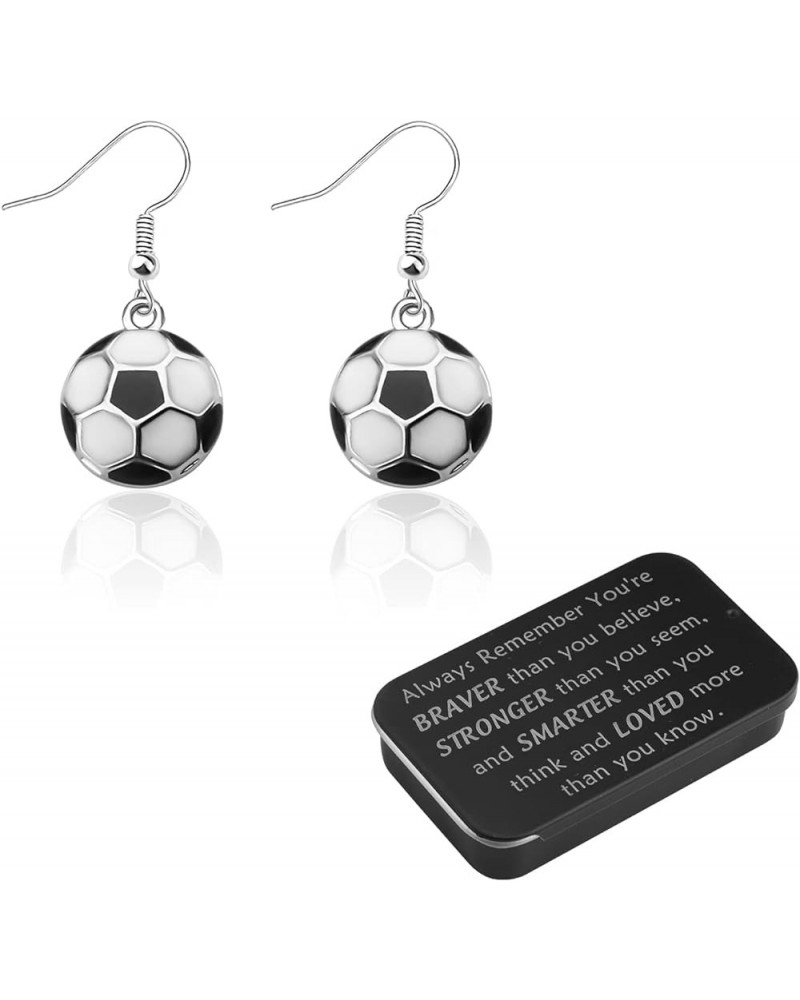 Soccer Dangle Earrings Soccer Gifts for Her Soccer Lover Gifts Soccer Ball Drop Earrings Soccer Jewelry Gifts for Girls Women...