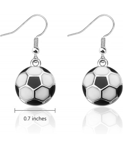 Soccer Dangle Earrings Soccer Gifts for Her Soccer Lover Gifts Soccer Ball Drop Earrings Soccer Jewelry Gifts for Girls Women...