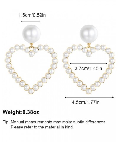 Women's Chic Pearl Earrings Geometric Pearl Drop Earrings Pearl Dangle Earrings Jewelry Gifts $11.59 Earrings