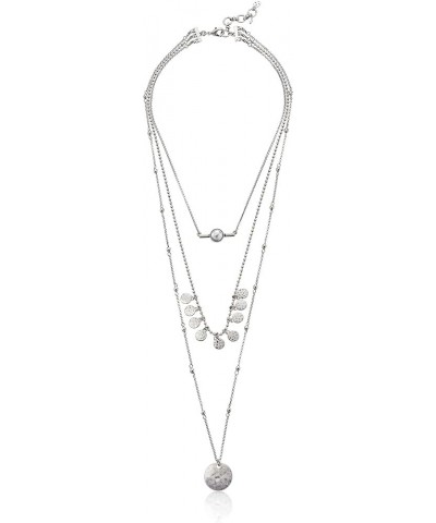 Lucky Layer Pearl Necklace Silver $17.33 Necklaces