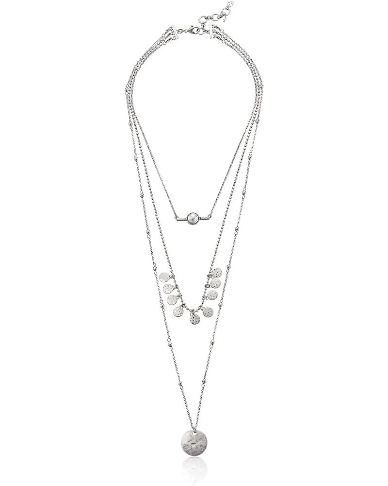 Lucky Layer Pearl Necklace Silver $17.33 Necklaces