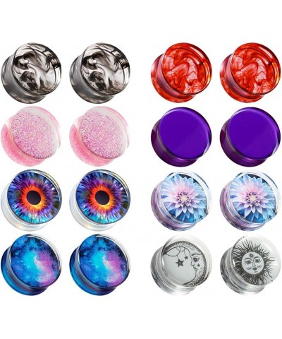 16PCS Set Mixed Acrylic Stainless Steel Wood Tunnels Plugs and Tunnels Ears Gauges Piercing Expander Stretchers Gift 0g-1" in...