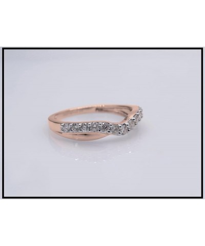 0.55 Carat (ctw) Round White Diamond Contour Wedding Band for Women in 14K Gold 9 Rose Gold $258.03 Bracelets