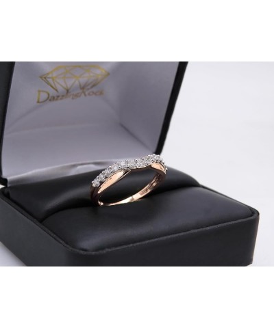 0.55 Carat (ctw) Round White Diamond Contour Wedding Band for Women in 14K Gold 9 Rose Gold $258.03 Bracelets