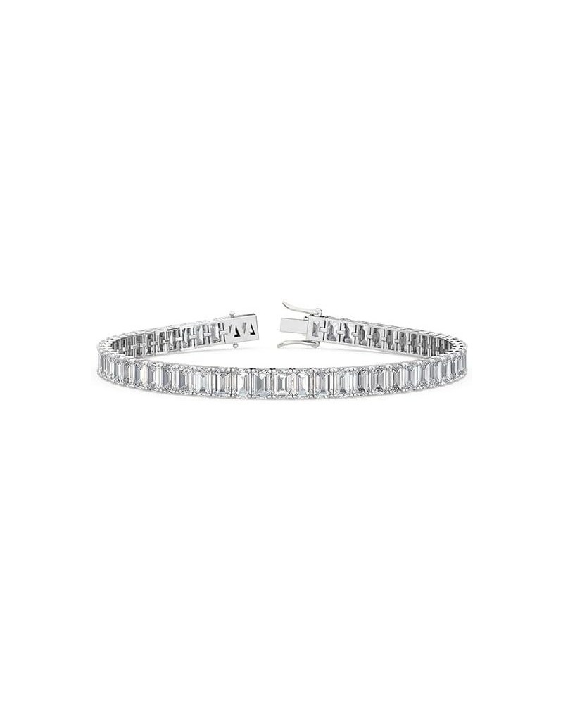 5 Carat-20 Carat EGL Certified Lab Grown Diamond Bracelet Line 7' | 14K in White Yellow Or Rose Gold | Emerald Lab Diamond Te...