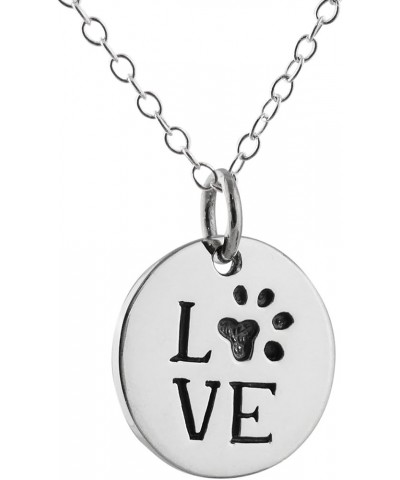 Sterling Silver Paw Print Necklaces for Women PAW PRINT 3 $17.64 Necklaces