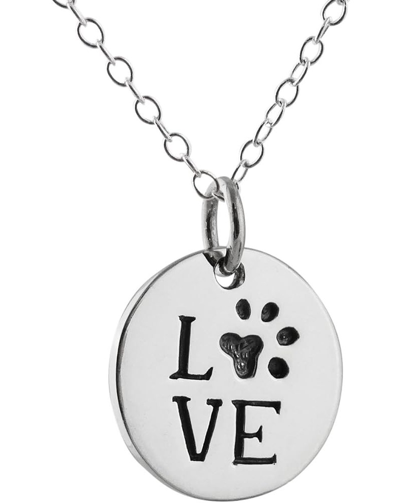 Sterling Silver Paw Print Necklaces for Women PAW PRINT 3 $17.64 Necklaces