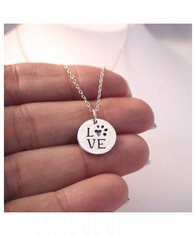 Sterling Silver Paw Print Necklaces for Women PAW PRINT 3 $17.64 Necklaces