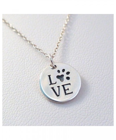 Sterling Silver Paw Print Necklaces for Women PAW PRINT 3 $17.64 Necklaces