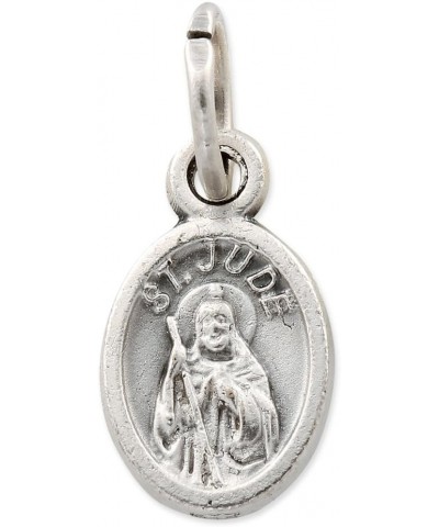 Catholic Religious Wear Saint Jude Medal Charm Pendant | Silver Tone - 0.31" Width x 0.55" Length - Pack of 12 $9.44 Pendants