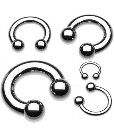 Basic Horseshoe Circular Barbell 316L Surgical Steel (Sold Individually) 14g 16mm (6mm ball) Silver $8.15 Body Jewelry