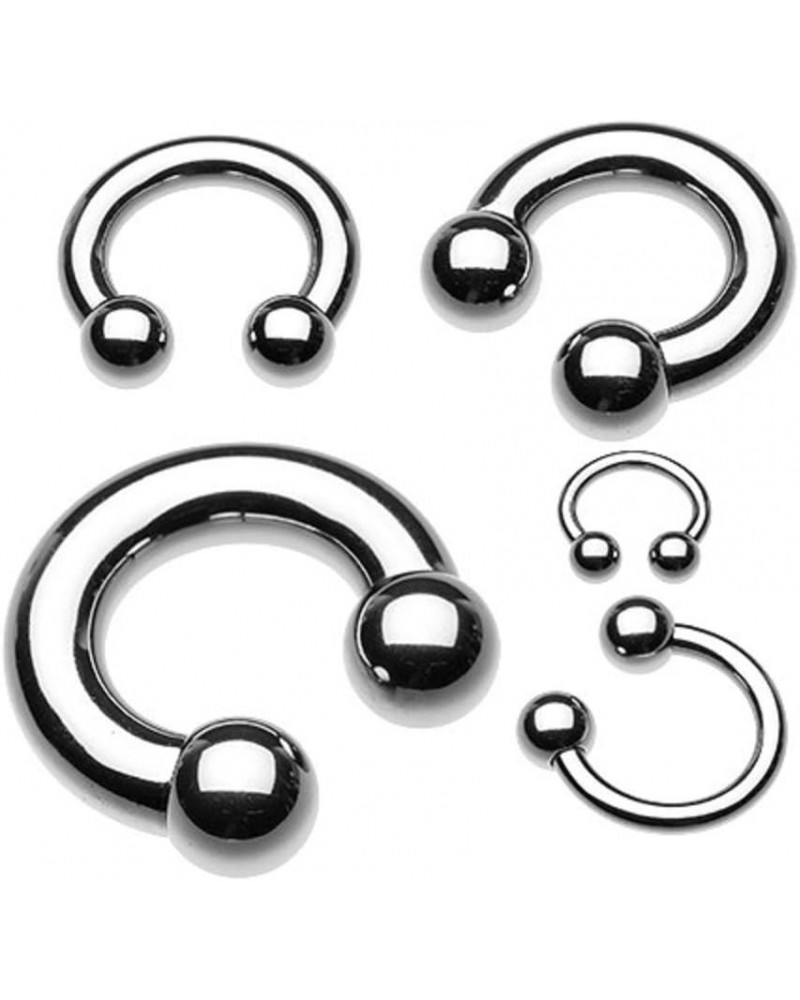 Basic Horseshoe Circular Barbell 316L Surgical Steel (Sold Individually) 14g 16mm (6mm ball) Silver $8.15 Body Jewelry