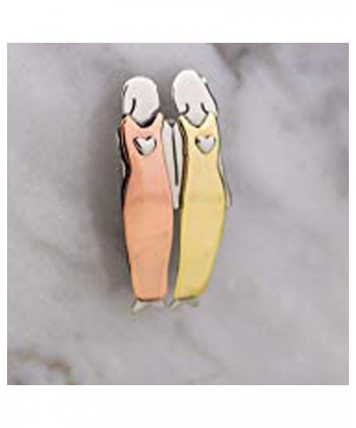 Alloy Sister Brooch Pin Set: 2 Sisters Clothing Pin Best Friends Sisterhood Brooch Alloy Sweater Breastpins BFF Brooch for Pu...