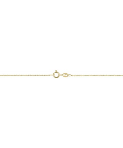 Yellow Gold Plated Silver or Sterling Silver Bead Ball Chain Necklace For Women (1 mm, 1.2 mm, 1.5 mm or 1.8 mm - Sizes from ...