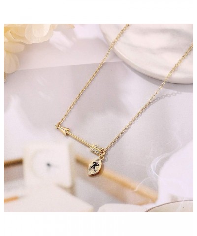 Graduation Gifts for Her 2024, 14K Gold Plated Arrow Initial Necklace High School College Senior Graduation Gifts for Women G...